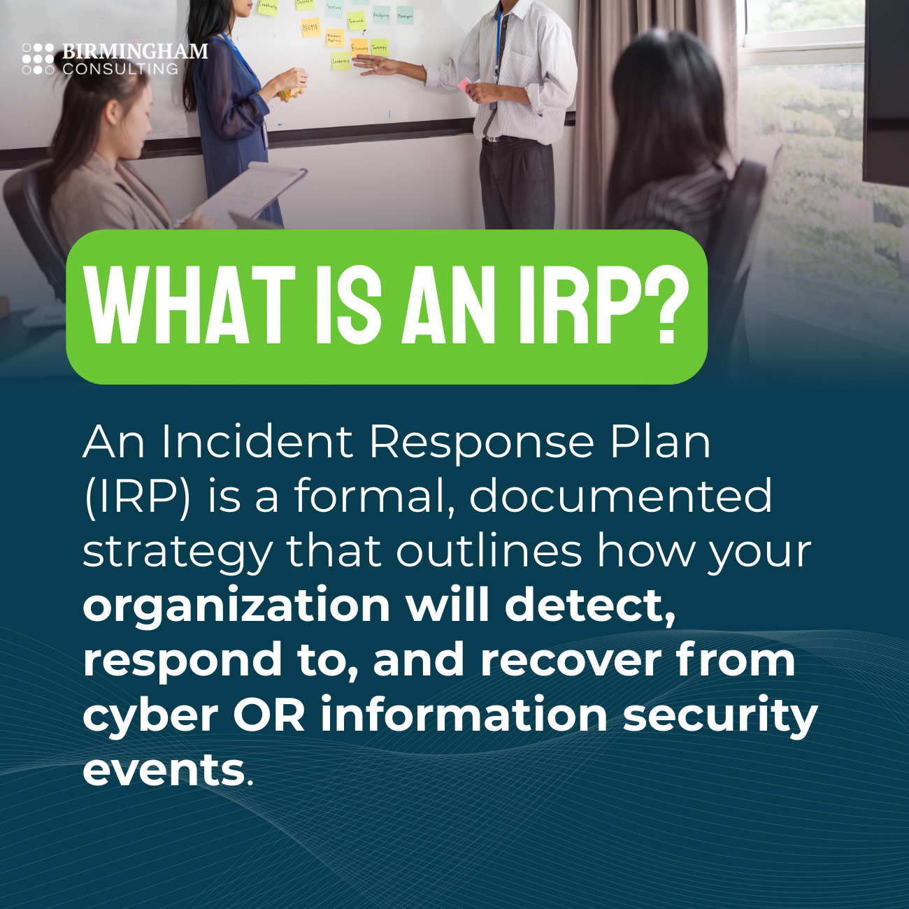 An infographic on information security terminology for businesses, with an owl to represent knowledge